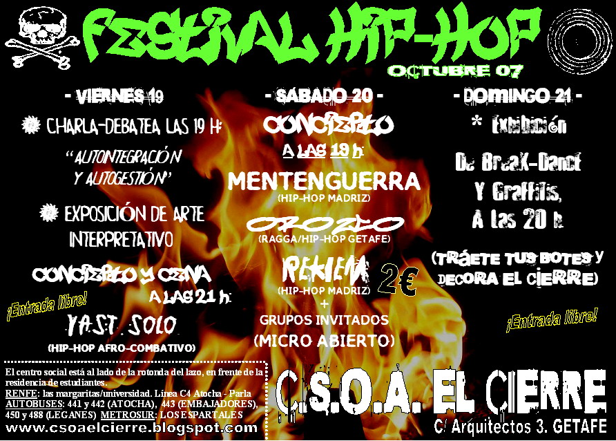 Festival Hip-hop en CSOA El Cierre
